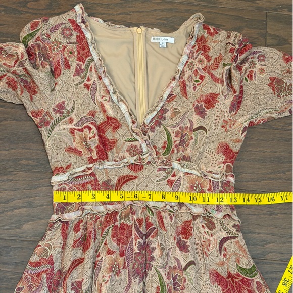 BTFL-LIFE  Floral Ruffle Maxi Dress Size Small - Picture 10 of 13